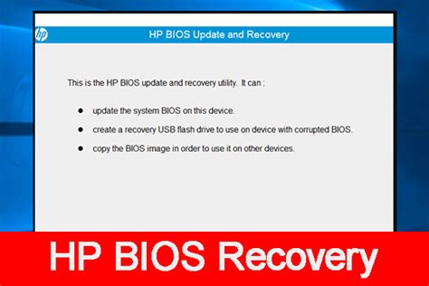 hp bios update and recovery|warning bios recovery mode has been detected.